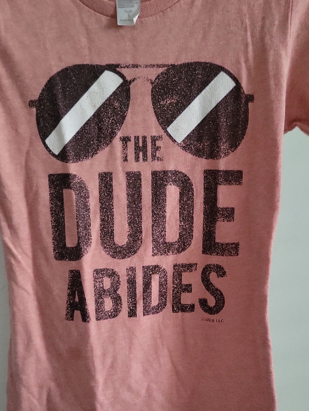 The Dude Abides Pink Graphic Tee - Picture 2 of 5